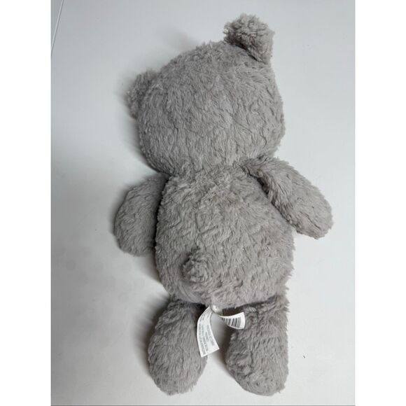 KellyToy My First Teddy Bear Plush Gray Rattle Teddy Bear Lovey 13” - Picture 6 of 7